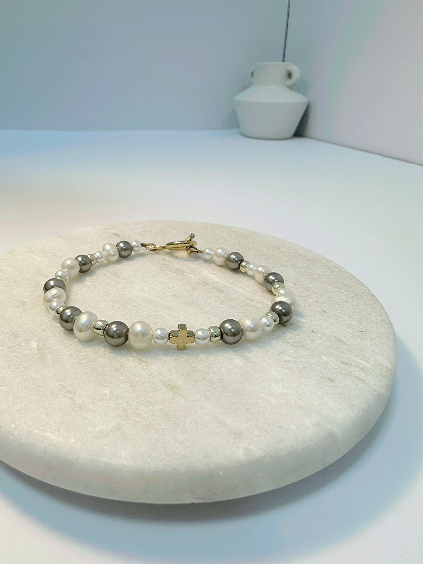 Knotted Heart T-Bar Bracelet