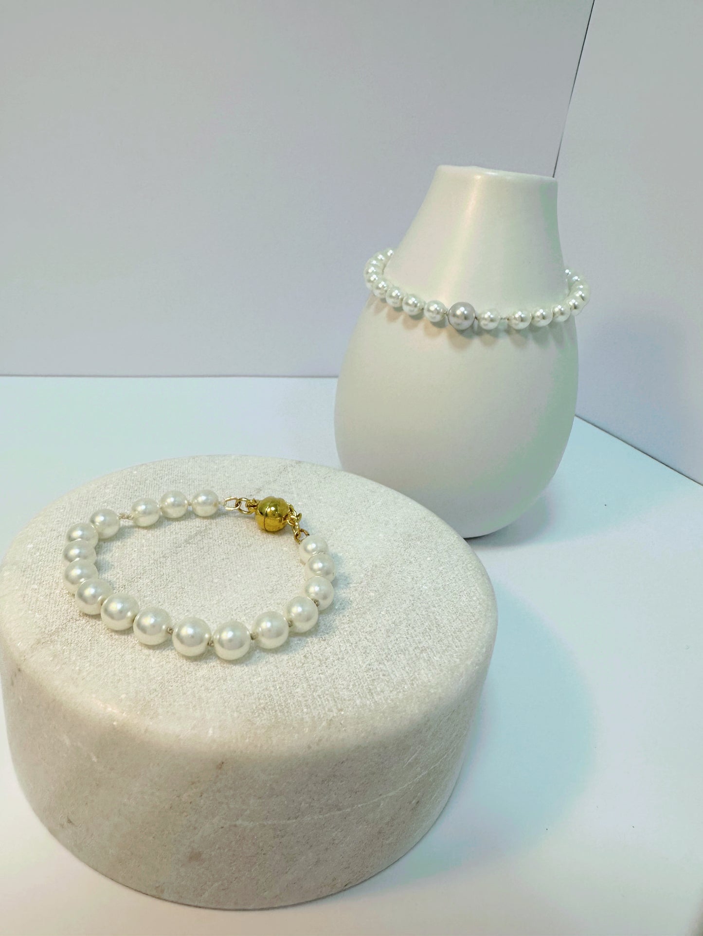 6.5-7.0mm Akoya White Pearl Bracelet