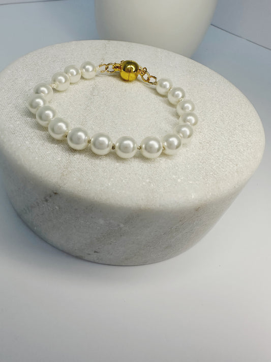 6.5-7.0mm Akoya White Pearl Bracelet