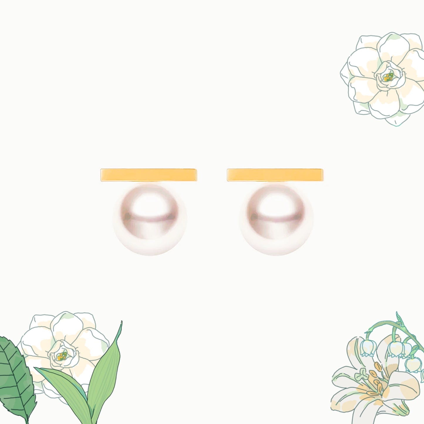 Akoya cultured pearl stud earrings