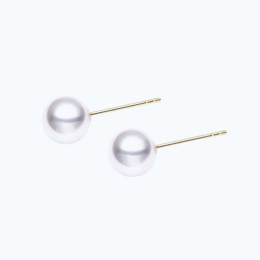 6MM  Akoya Cultured Pearl Stud Earrings